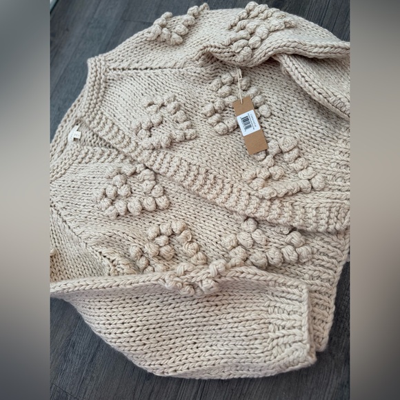 Dreamers by Debut Womens Pom Pom Cardigan Sweater Sz M - Picture 4 of 5